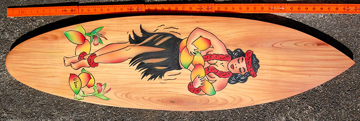 Bar-Surfboard Kunsthandwerk „Sailor Jerry/Thomas-Henry-Kampagne“